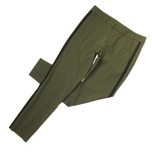 NWT Vince Side Strapping Tuxedo Trouser in Fir Tree Stretch Wool Pants 4